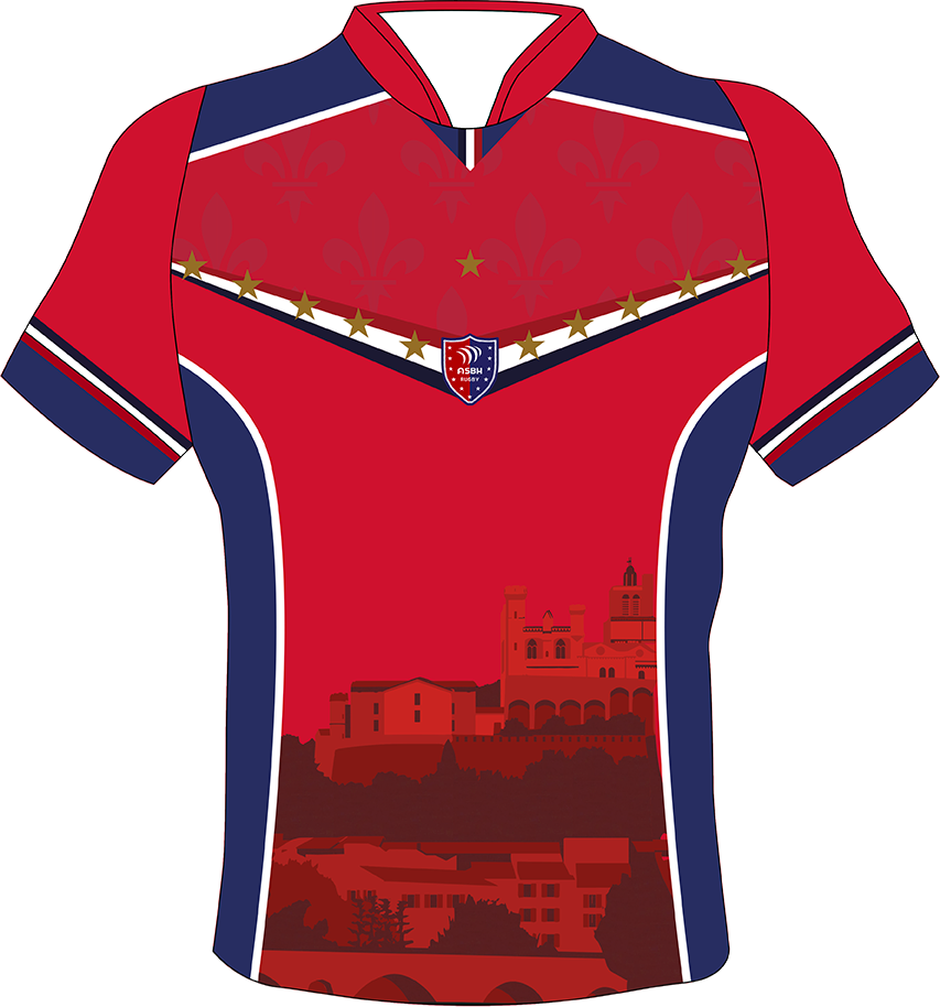 Maillot AS Béziers Hérault