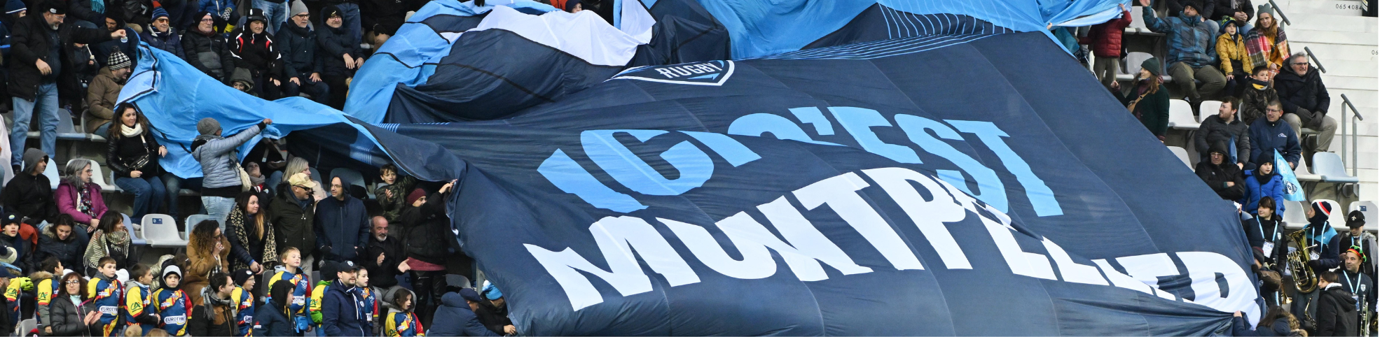 Écharpe Supporter Club Montpellier Rugby Top 14 - Écharpe Recto Verso 145cm
